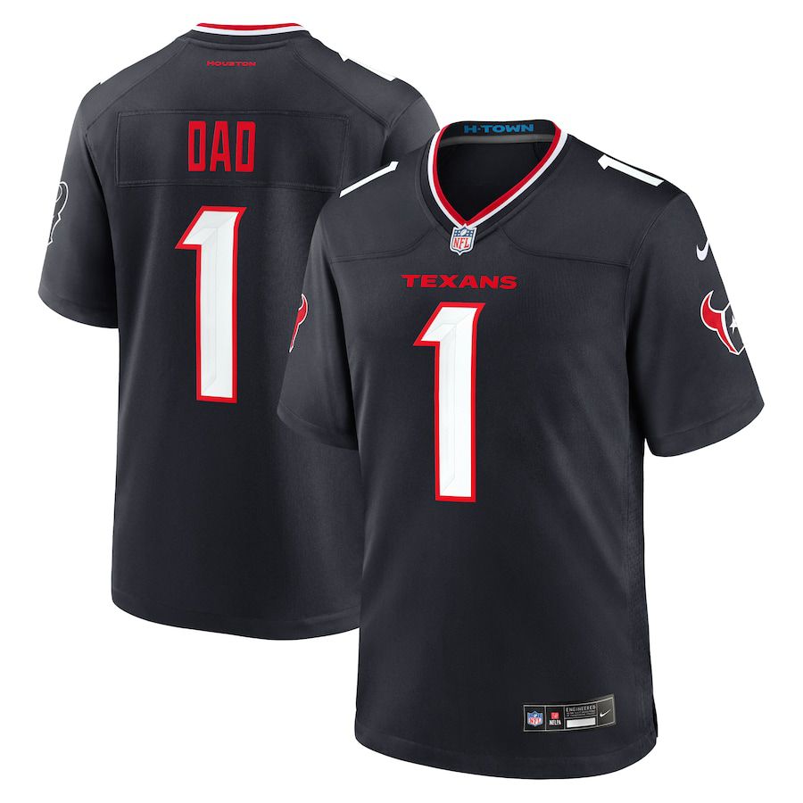 Men Houston Texans #1 Dad Nike Navy Game NFL Jersey->houston texans->NFL Jersey